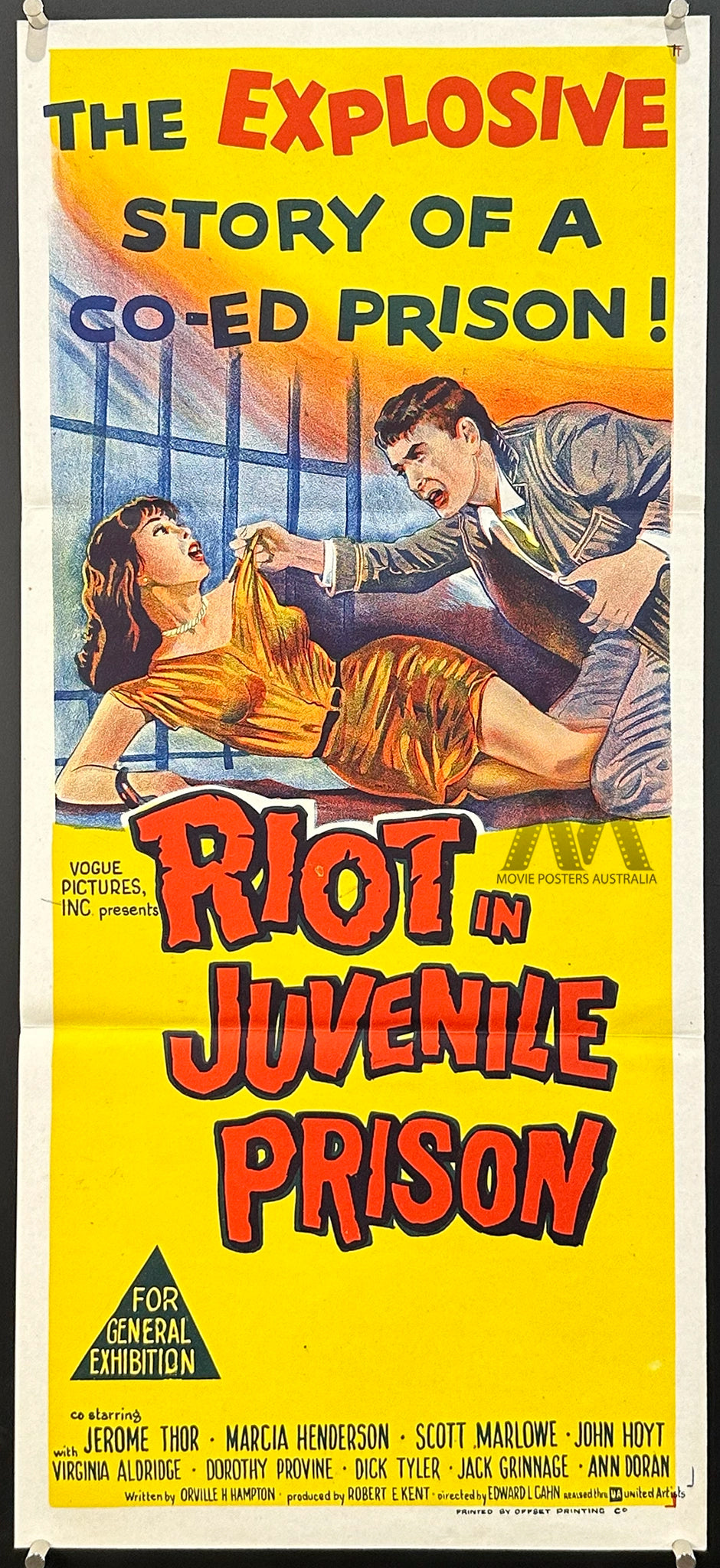 RIOT IN JUVENILE PRISON (1959) Movie Poster, Vintage Original Daybill ...