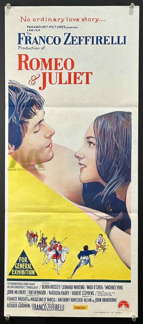 ROMEO & JULIET (1968) MOVIE POSTER, DAYBILL, FRANCO ZAFFIRELLI