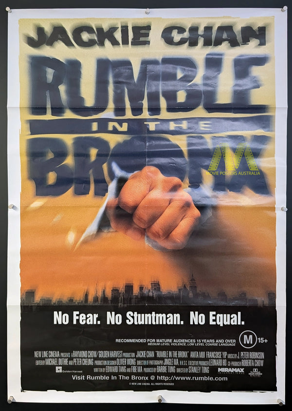 RUMBLE IN THE BRONX (1995) MOVIE POSTER, AUSTRALIAN ONE SHEET