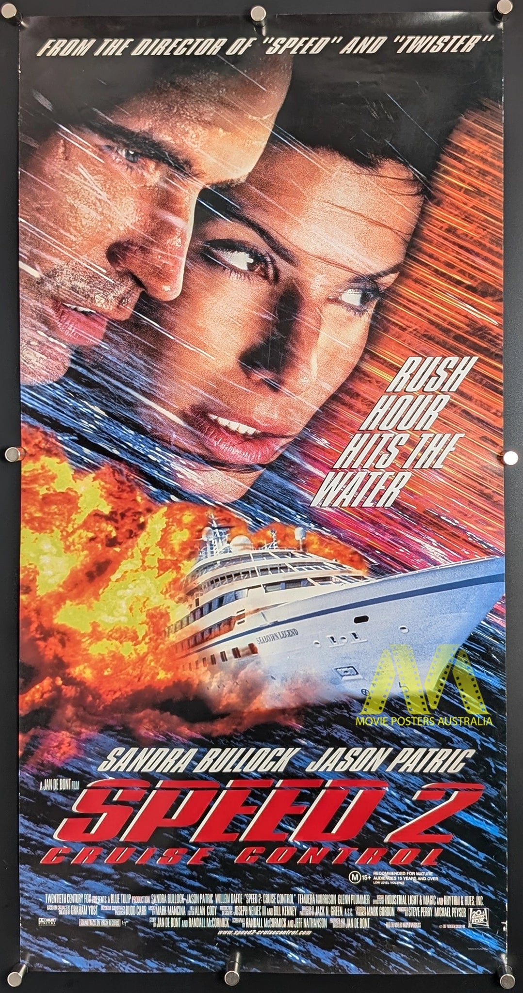 SPEED 2: CRUISE CONTROL (1997) Movie Poster, Daybill, Sandra Bullock ...