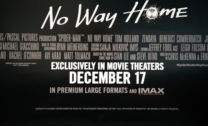 SPIDERMAN, NO WAY HOME (2021), RARE, Advance One Sheet, NM Cond - Movie Posters Australia