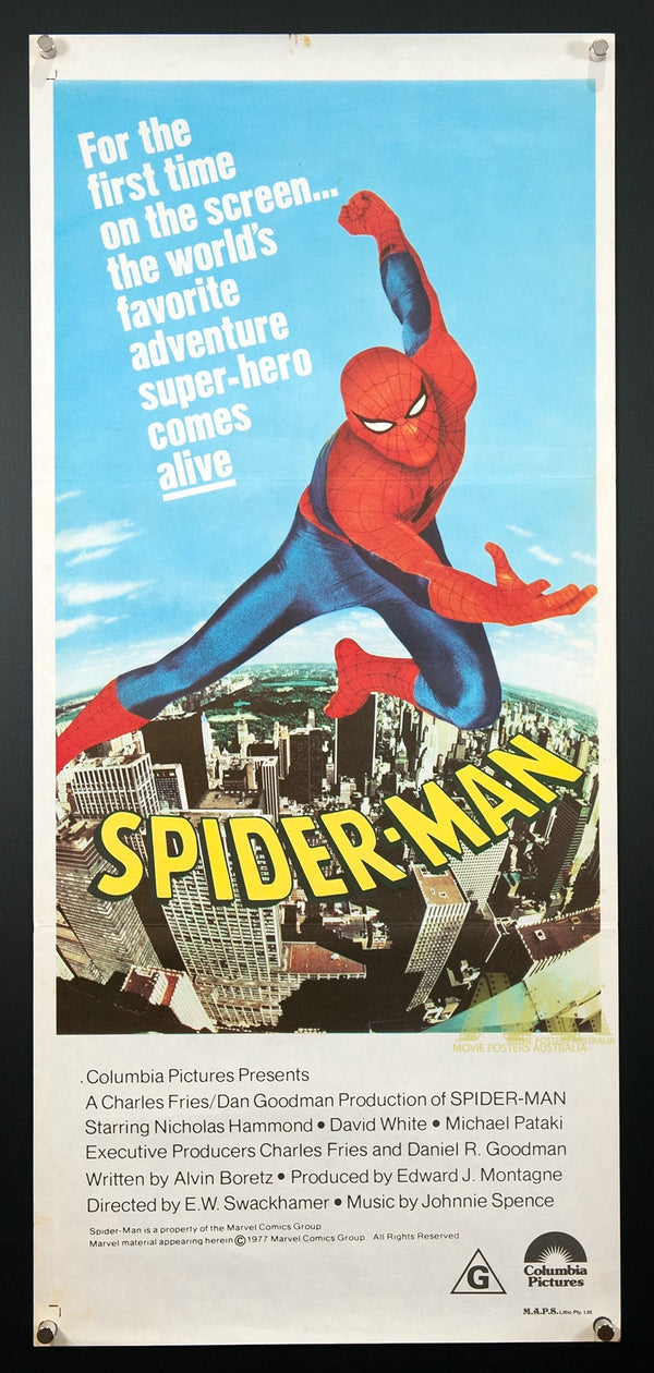 SPIDERMAN (1977) Australian Original Daybill Movie Poster - Movie Posters Australia