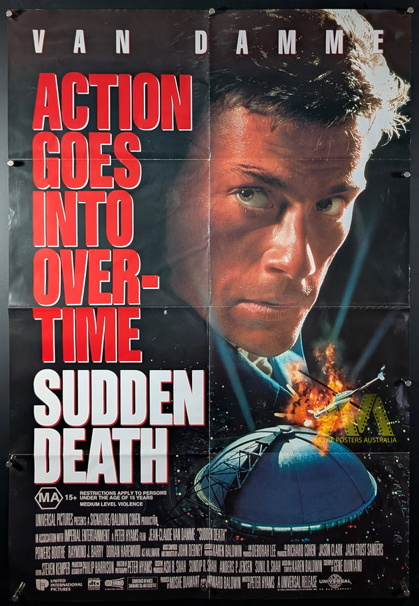 SUDDEN DEATH (1995) MOVIE POSTER, AUSTRALIAN ONE SHEET, VAN DAMME