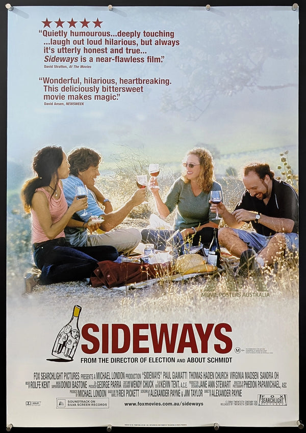 SIDEWAYS (2004) Movie Poster, RARE, Australian One Sheet, Giamatti