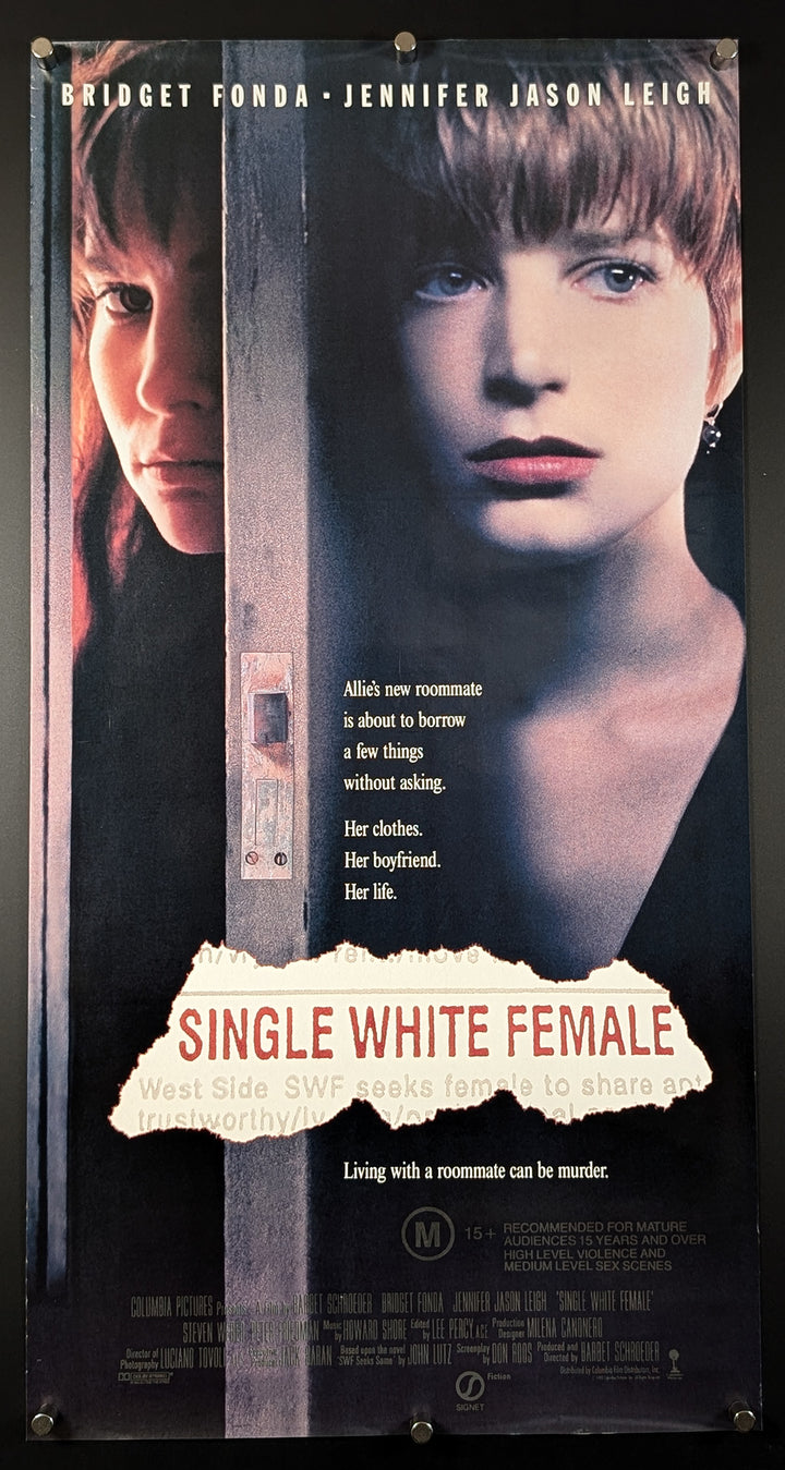 SINGLE WHITE FEMALE (1992) Australian Daybill Movie Poster VF condition - Movie Posters Australia