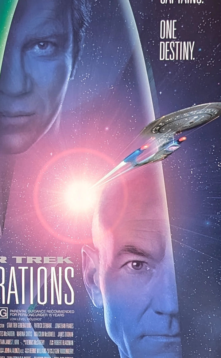STAR TREK: GENERATIONS (1994) Mini Movie Poster, Stewart/Shattner - Movie Posters Australia