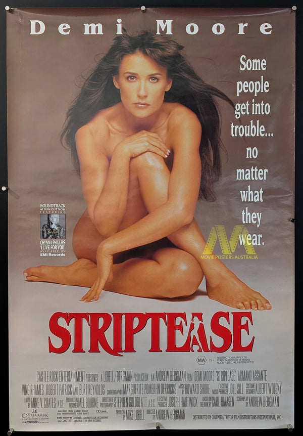 STRIPTEASE (1996) Movie Poster, Australian One Sheet, Demi Moore