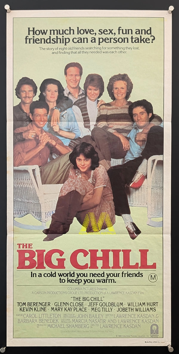 THE BIG CHILL (1983) Movie Poster, Original Daybill, Berenger, Close