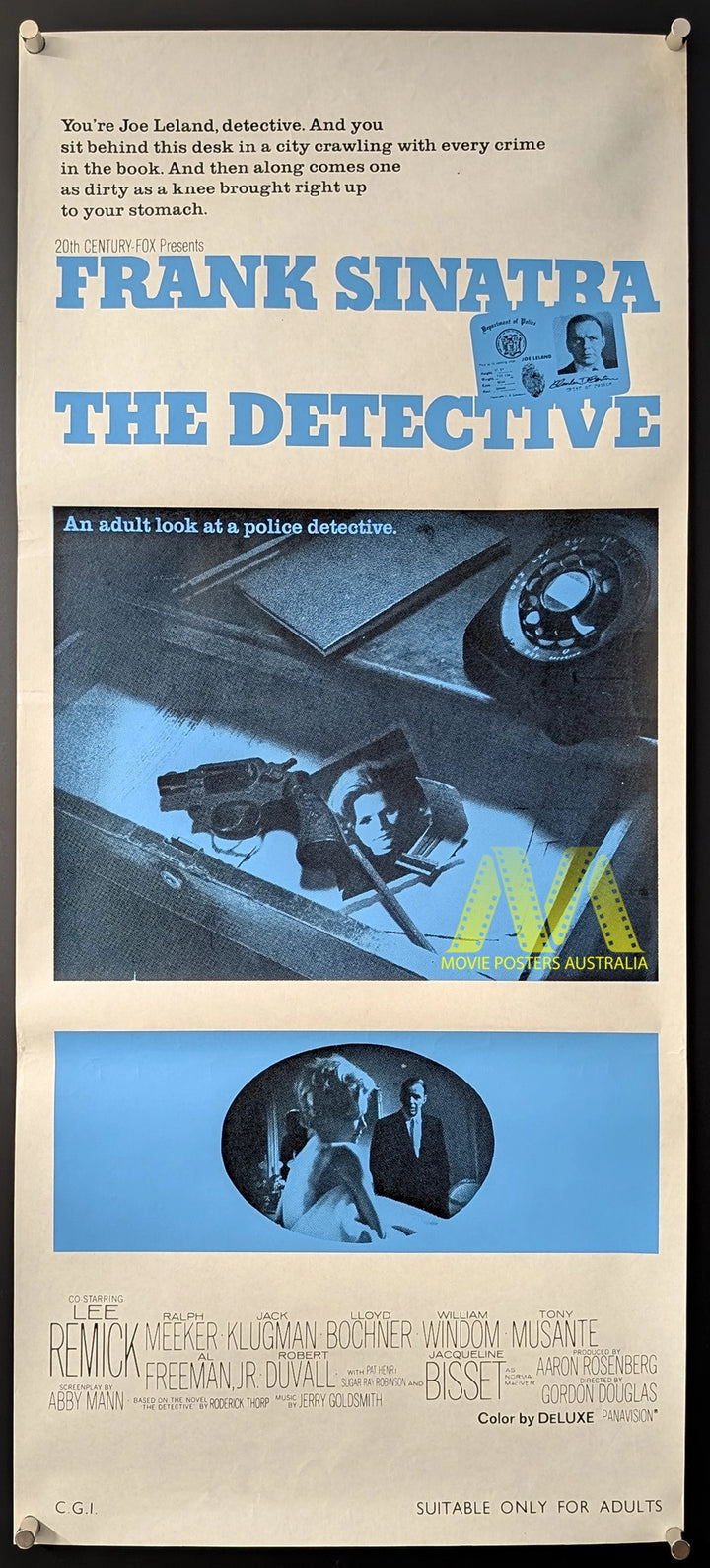 THE DETECTIVE (1968) Movie Poster Daybill, Frank Sinatra & Lee Remick - Movie Posters Australia