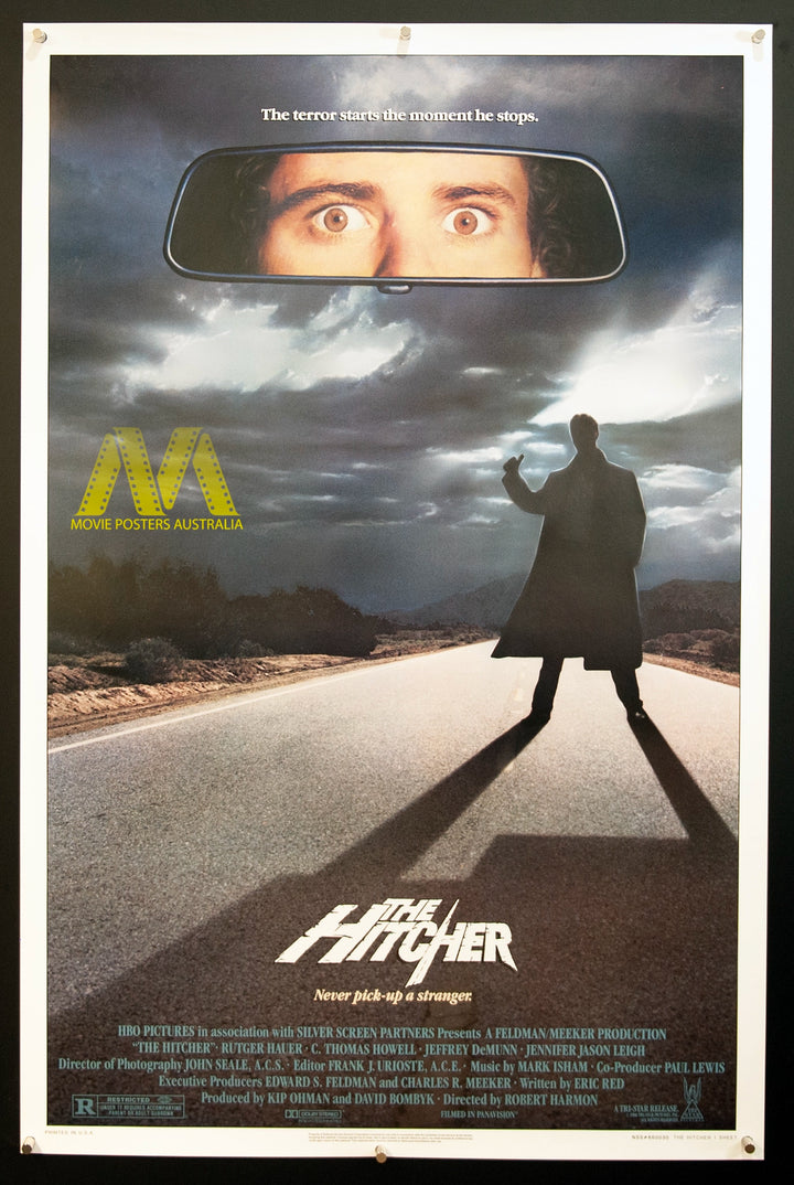 THE HITCHER (1986) Rutger Hauer, US 1 Sheet, Near Mint Cond - Movie Posters Australia