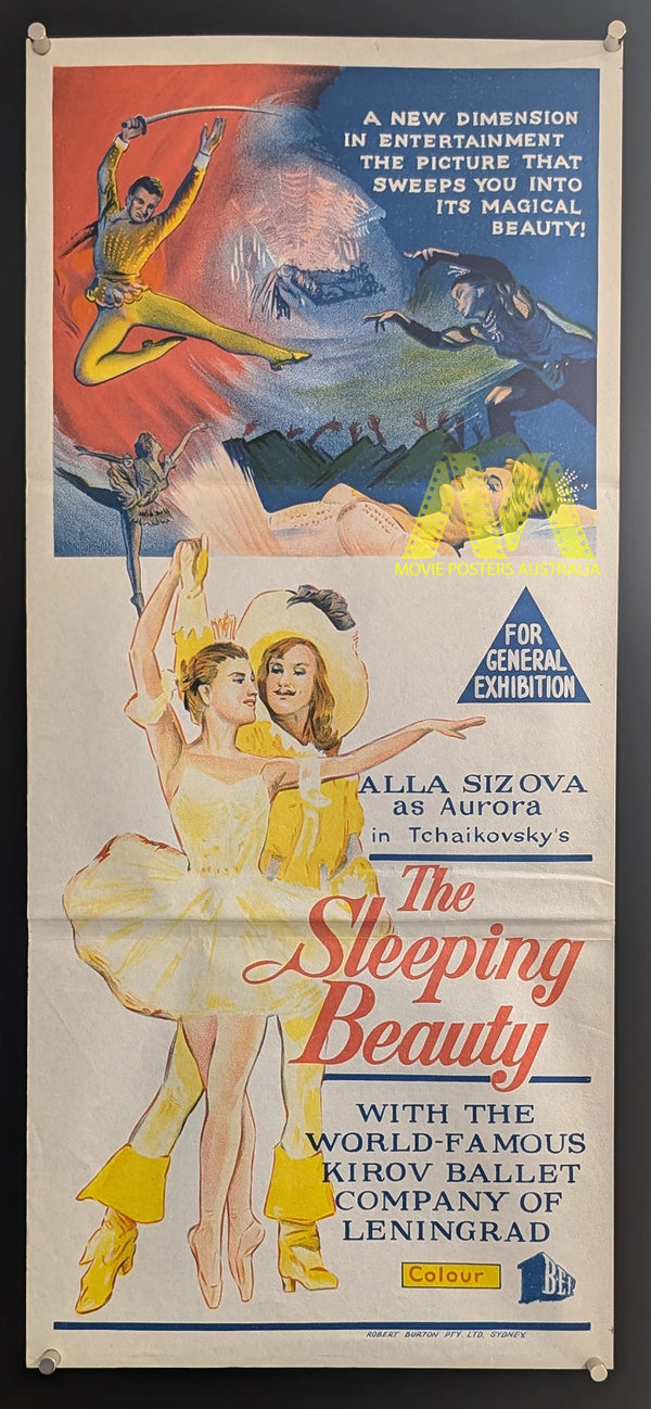 THE SLEEPING BEAUTY (1964) Movie Poster, Original Daybill, Kirov Ballet