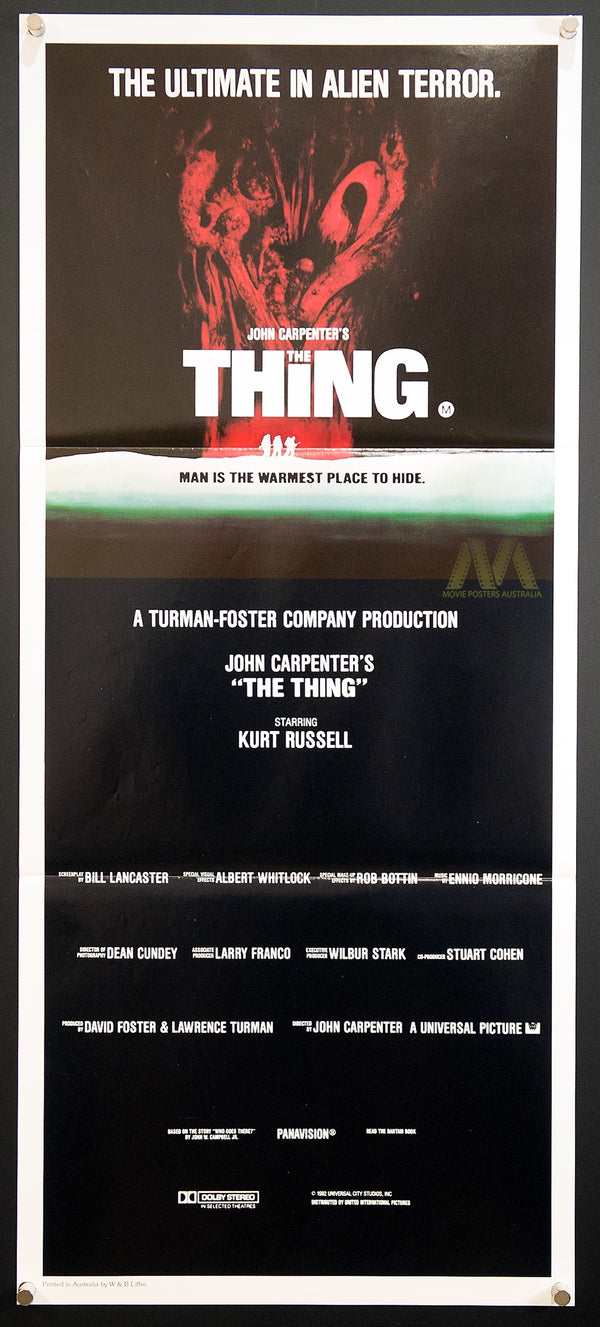 THE THING (1982) Kurt Russell, John Carpenter, Daybill, Mint Cond - Movie Posters Australia