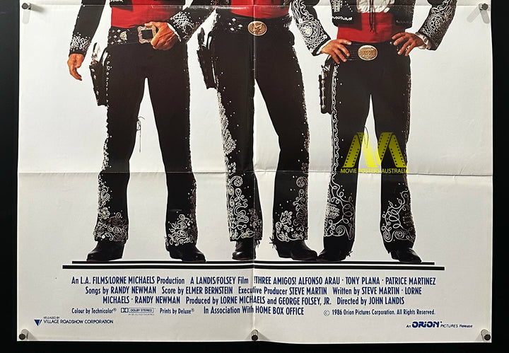 THREE AMIGOS (1986) Australian One Sheet Movie Poster - Movie Posters Australia