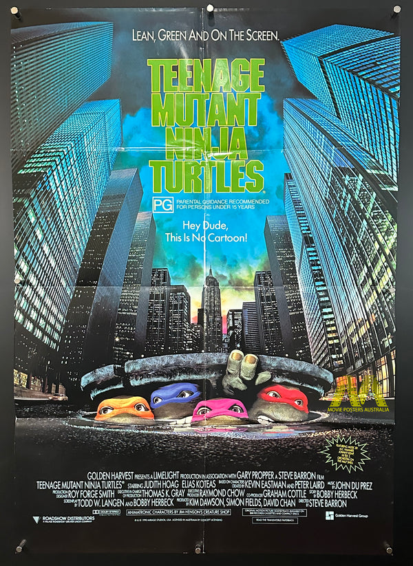 TEENAGE MUTANT NINJA TURTLES (1990) Australian One Sheet, VF+ condition - Movie Posters Australia