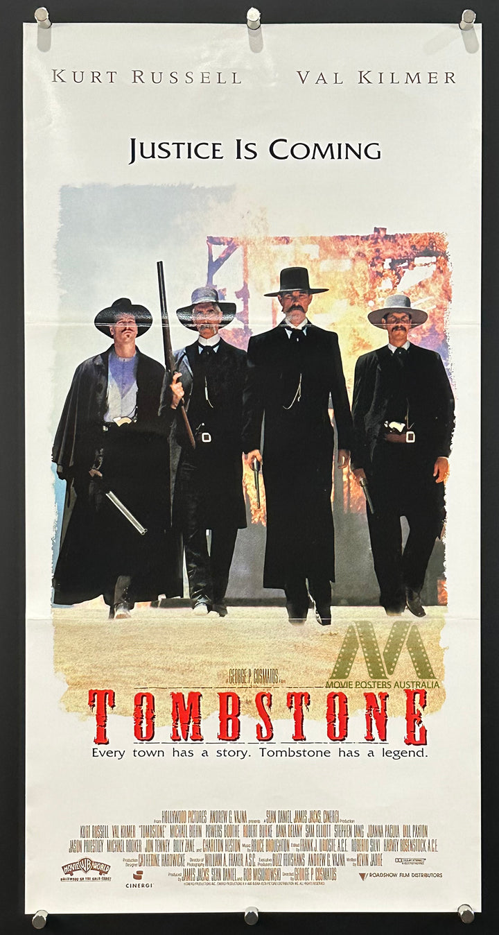 TOMBSTONE (1993) Australian Daybill Movie Poster, VF+ condition - Movie Posters Australia