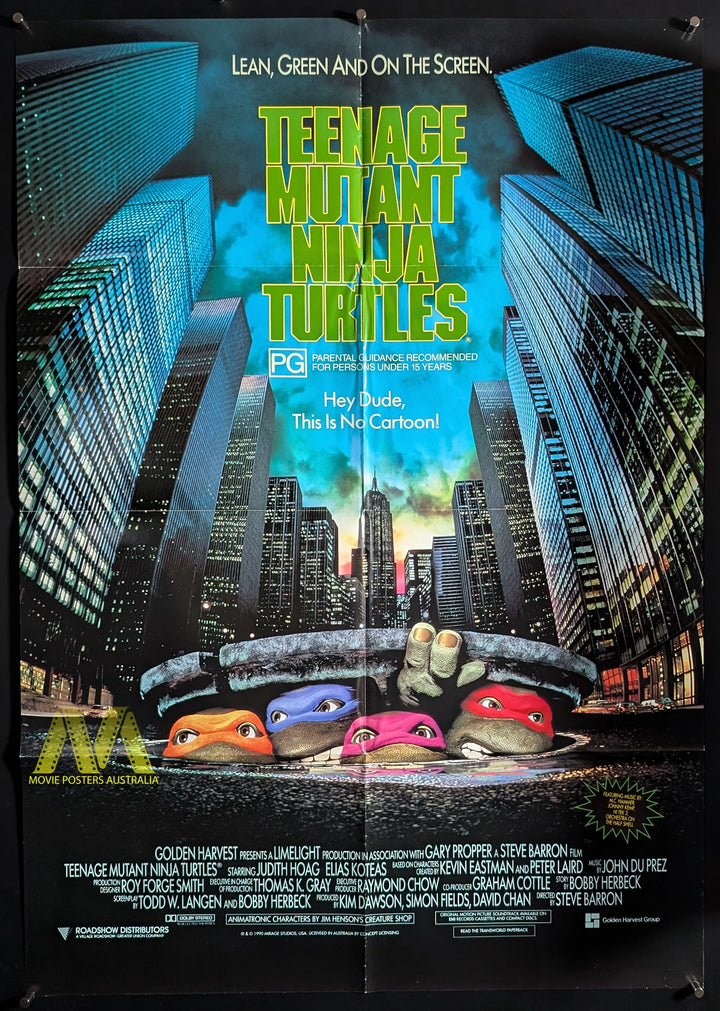 TEENAGE MUTANT NINJA TURTLES (1990) One Sheet Movie Poster, Australian - Movie Posters Australia