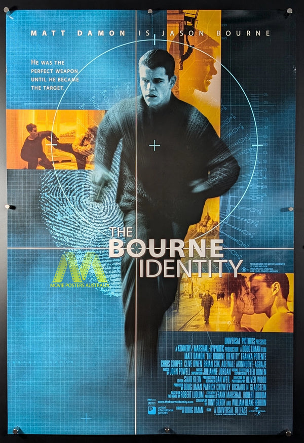 THE BOURNE IDENTITY (2002) Movie Poster, US DS One Sheet, Matt Damon