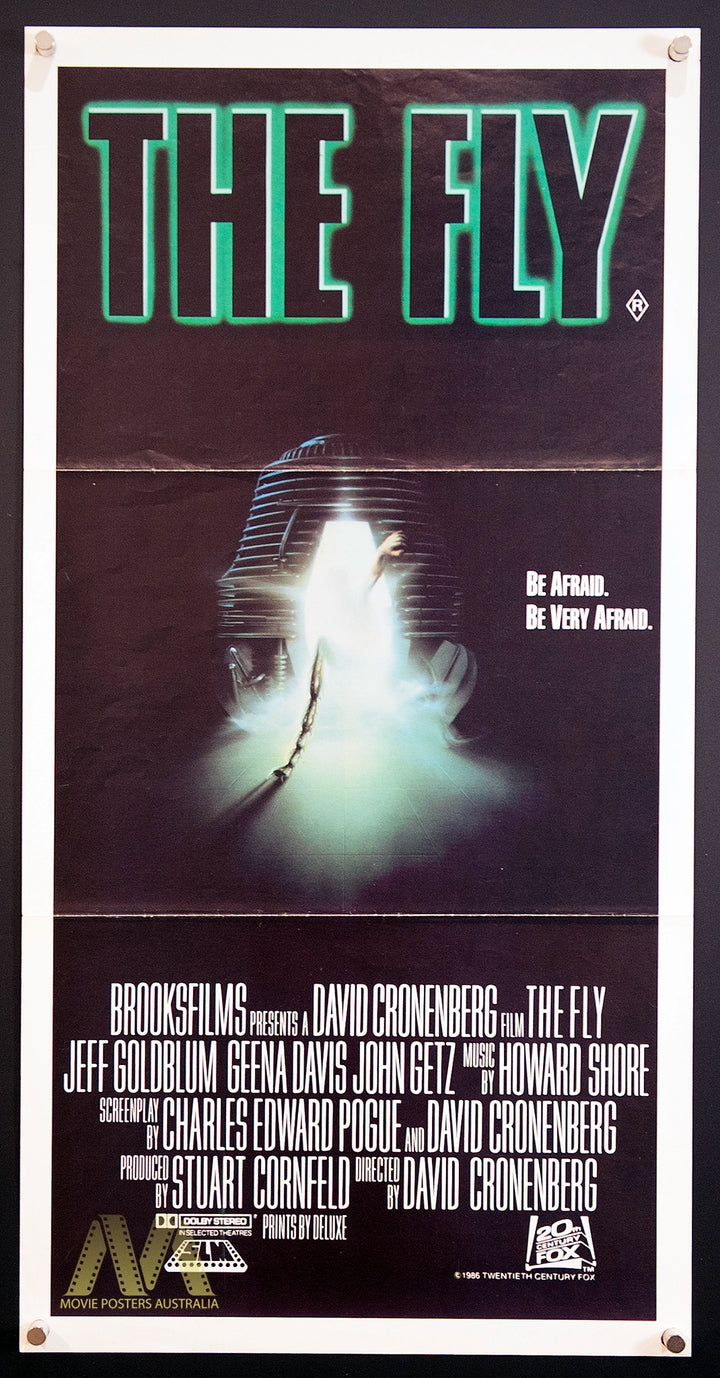 THE FLY 1986 Daybill Movie Poster Jeff Goldblum VF NM Movie the-fly-1986-daybill-movie-poster-jeff-goldblum-vf-nm-movie