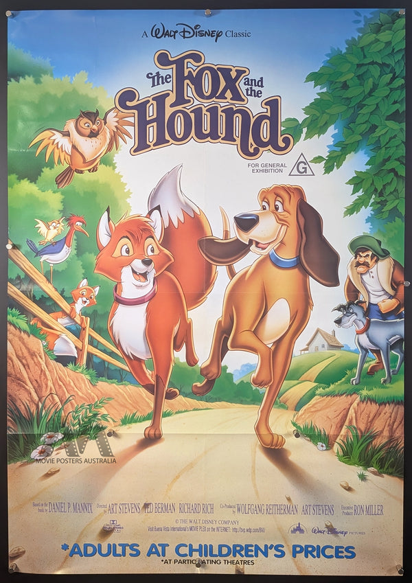 THE FOX AND THE HOUND (1981) RE-RELEASE MOVIE POSTER, ONE SHEET