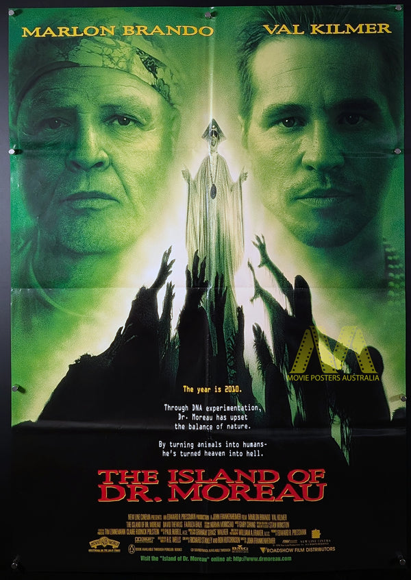 THE ISLAND OF DR. MOREAU (1996) MOVIE POSTER, AUSTRALIAN ONE SHEET