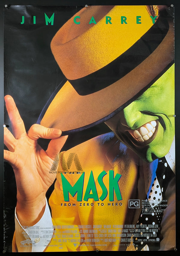 THE MASK (1994) From Zero to Hero, Movie Poster, Australian One Sheet
