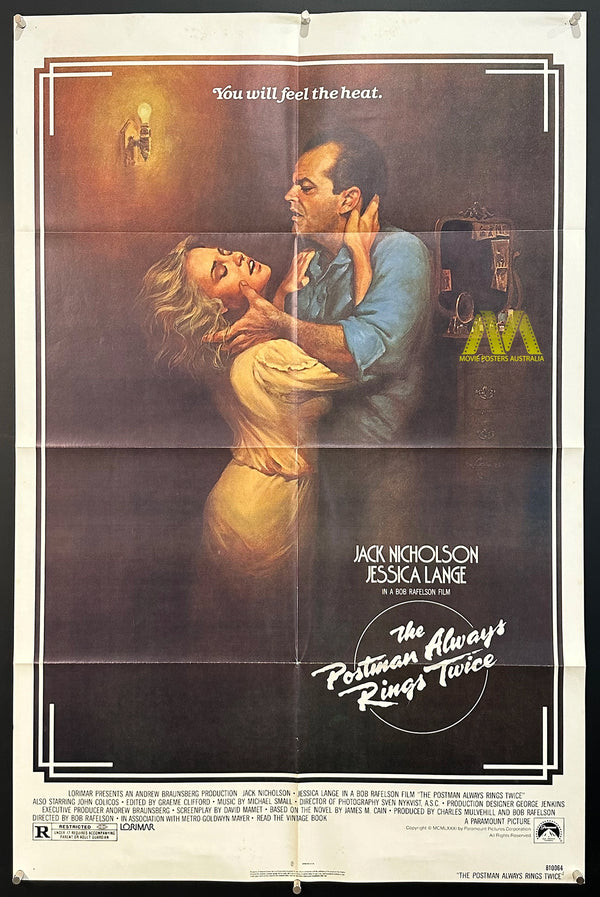 THE POSTMAN ALWAYS RINGS TWICE (1981) Movie Poster US One Sheet, NOIR - Movie Posters Australia