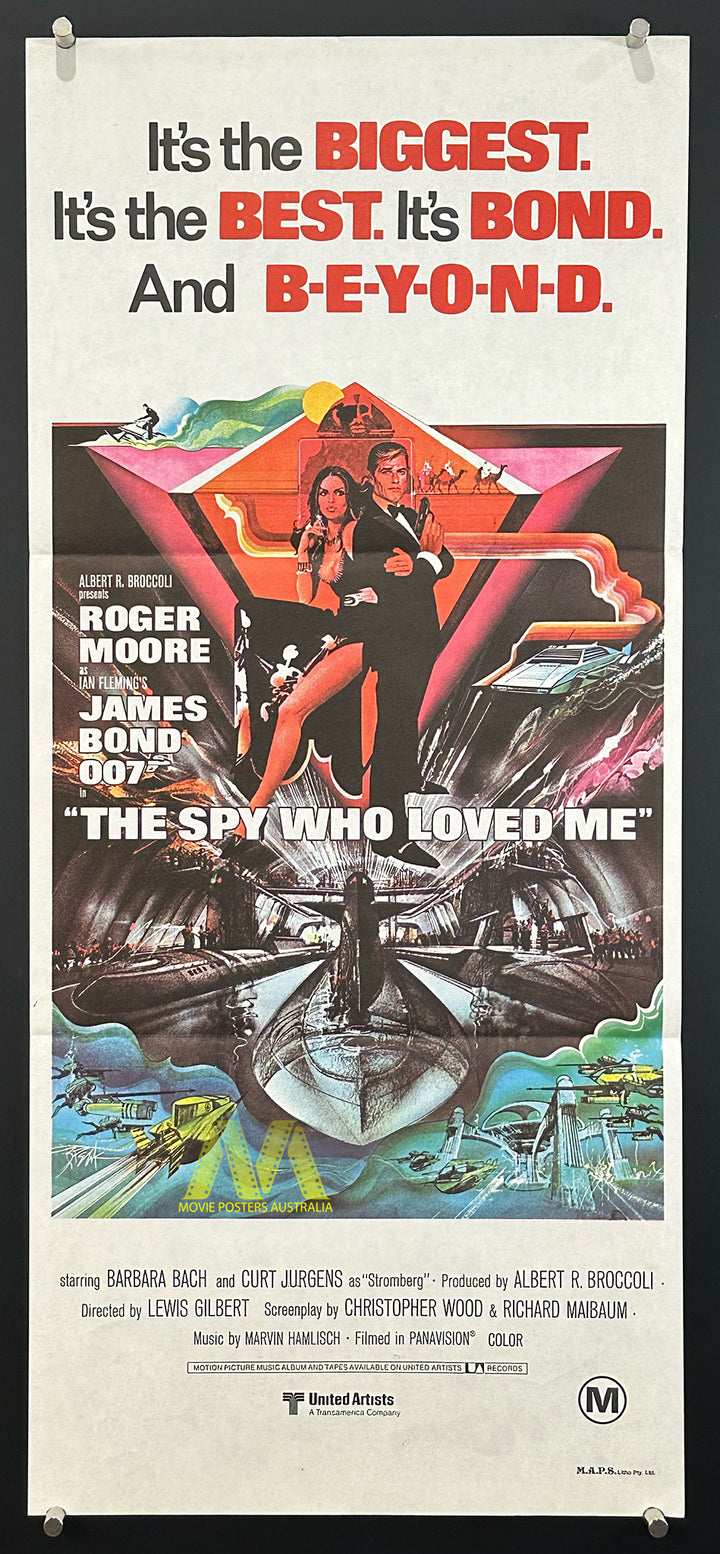 THE SPY WHO LOVED ME (1977) Australian Daybill 1st Release Movie Poster - Movie Posters Australia