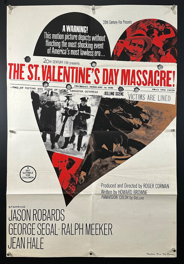 THE ST.VALENTINE'S DAY MASSACRE (1967) RARE Aust One Sheet - Movie Posters Australia