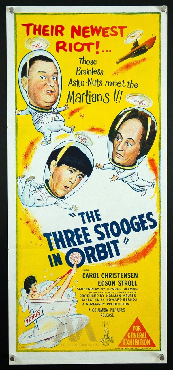 THE THREE STOOGES IN ORBIT (1962) Original Daybill Movie Poster - Movie Posters Australia