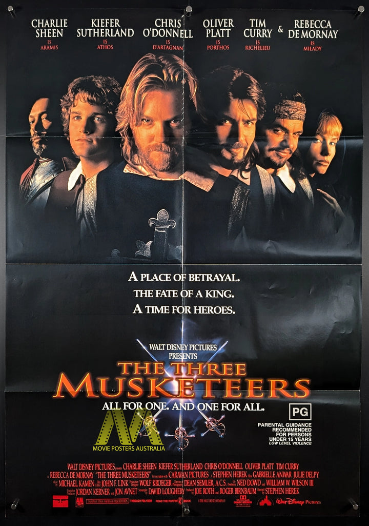 THE THREE MUSKETEERS (1993) Movie Poster, Australian One Sheet - Movie Posters Australia