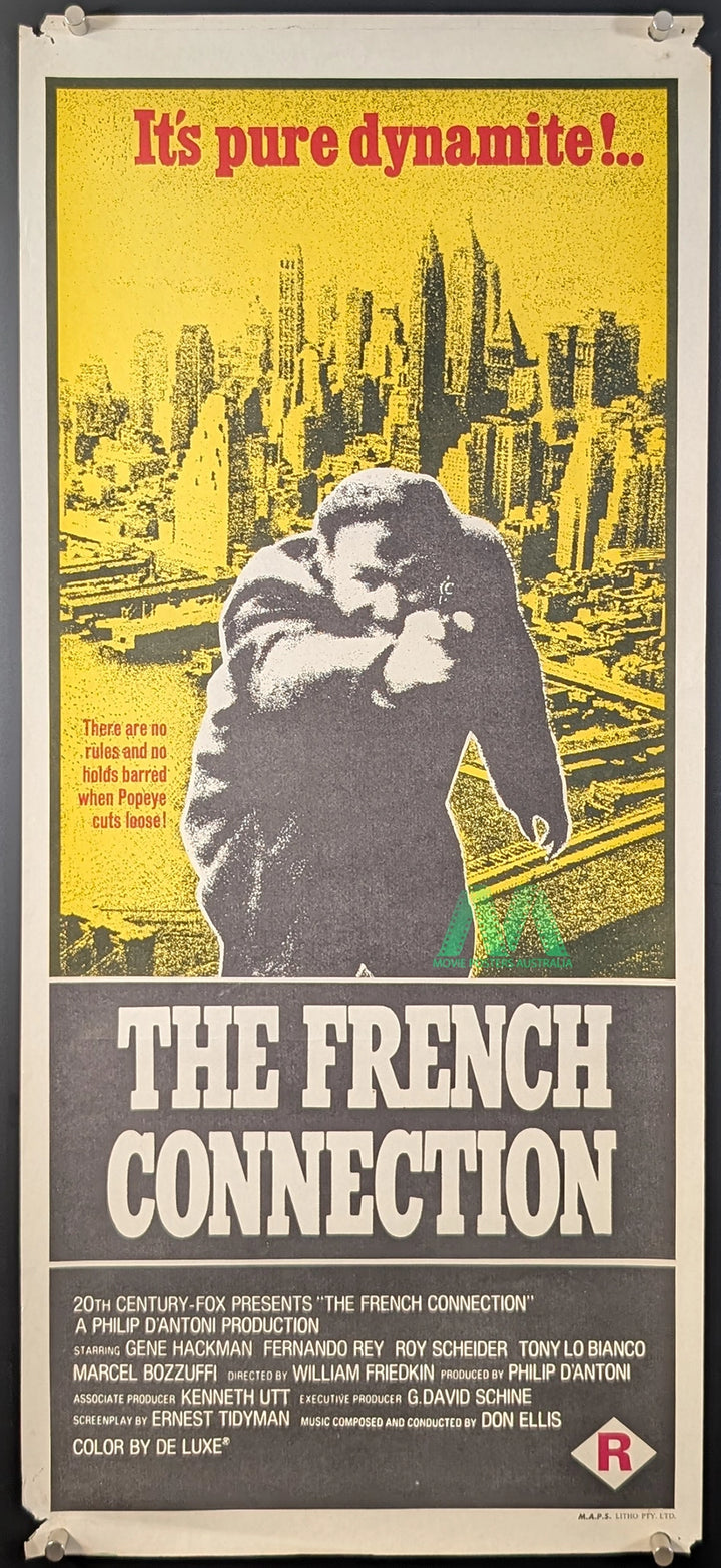 THE FRENCH CONNECTION (1971) Movie Poster, Daybill, Gene Hackman ...