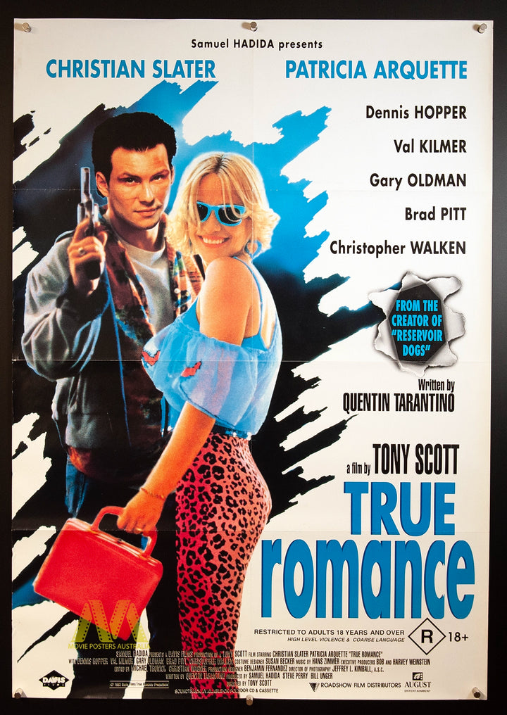 TRUE ROMANCE (1993) Australian 1Sh Movie Poster, Christian Slater, VF - Movie Posters Australia