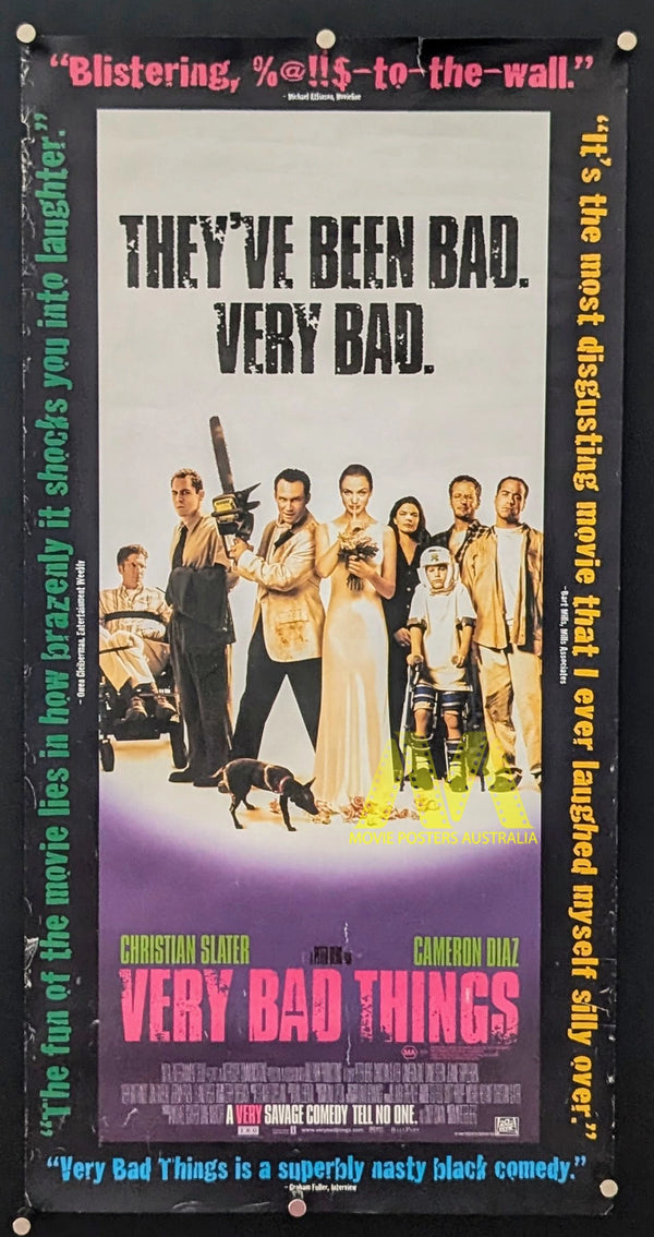 VERY BAD THINGS (1998) Movie Poster, Daybill, RARE, Cameron Diaz