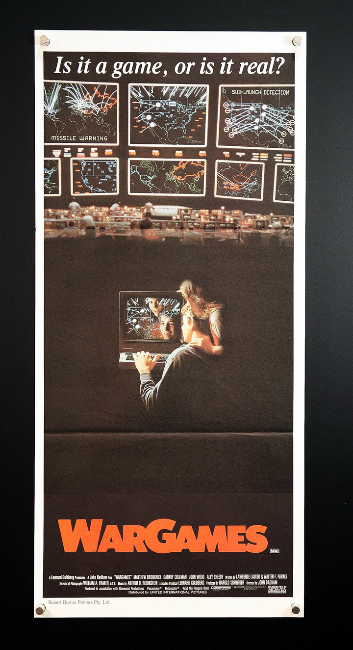 WAR GAMES (1983) Daybill Movie Poster, Matthew Broderick, VF-NM - Movie Posters Australia