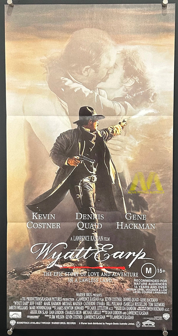 WYATT EARP (1994) MOVIE POSTER, ORIGINAL DAYBILL, KEVIN COSNER