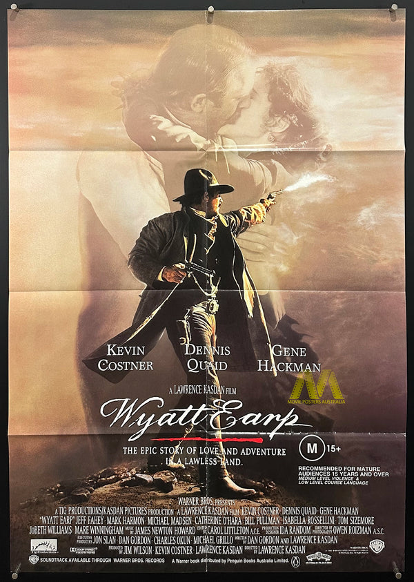 WYATT EARP (1994) MOVIE POSTER, ORIGINAL ONE SHEET, KEVIN COSNER