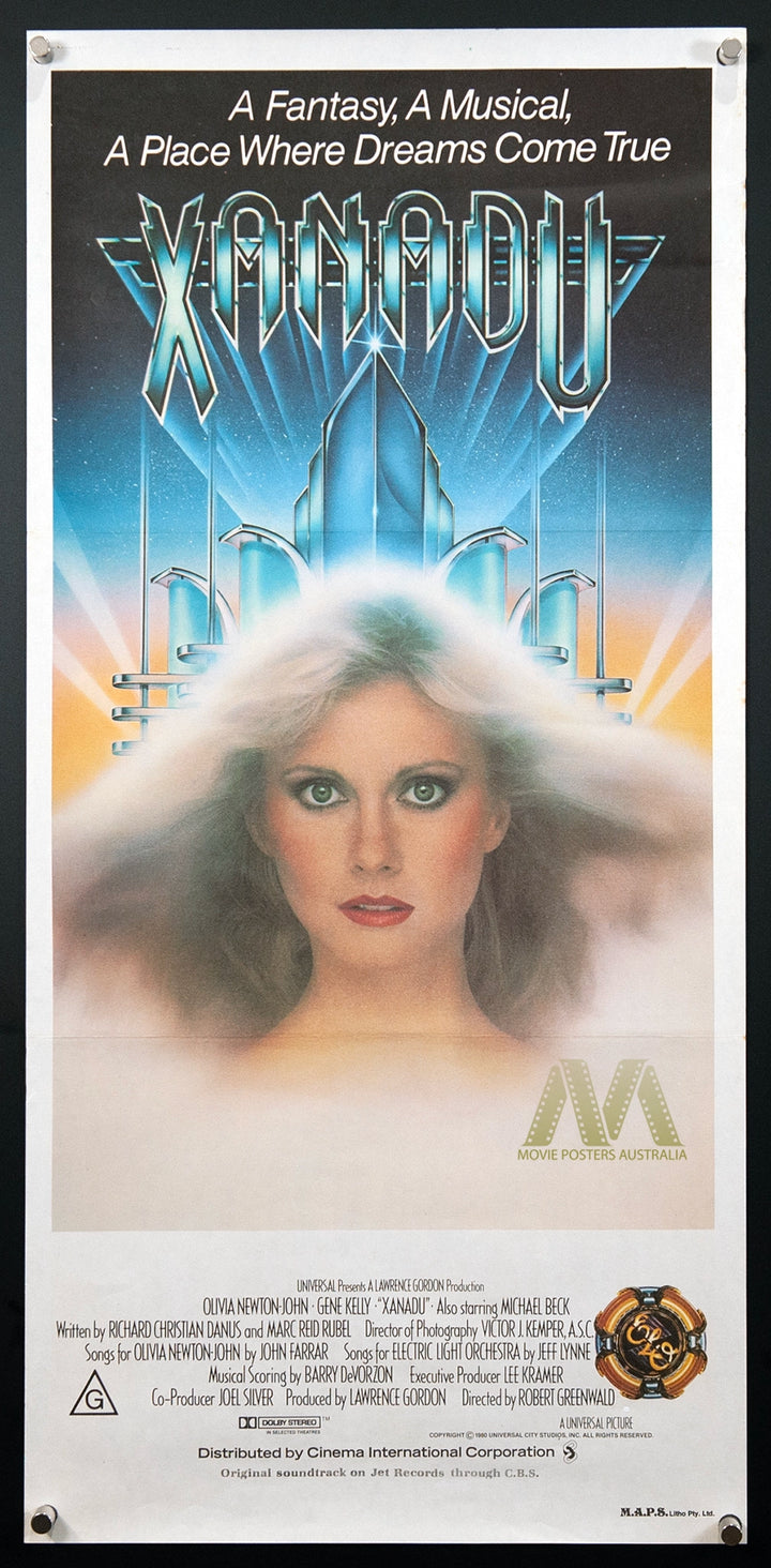 XANADU (1980) Olivia Newton-John, Daybill, VF+ condition - Movie Posters Australia
