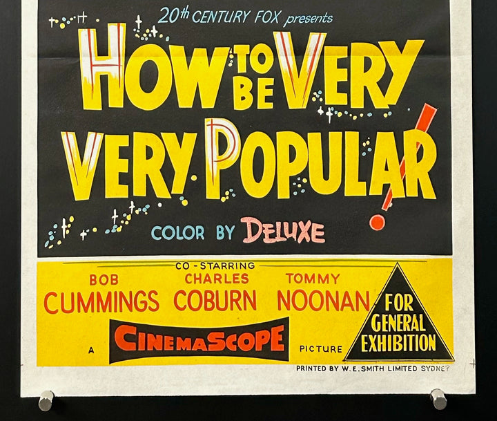 HOW TO BE VERY, VERY POPULAR (1955) Movie Poster, Daybill, Grable - Movie Posters Australia