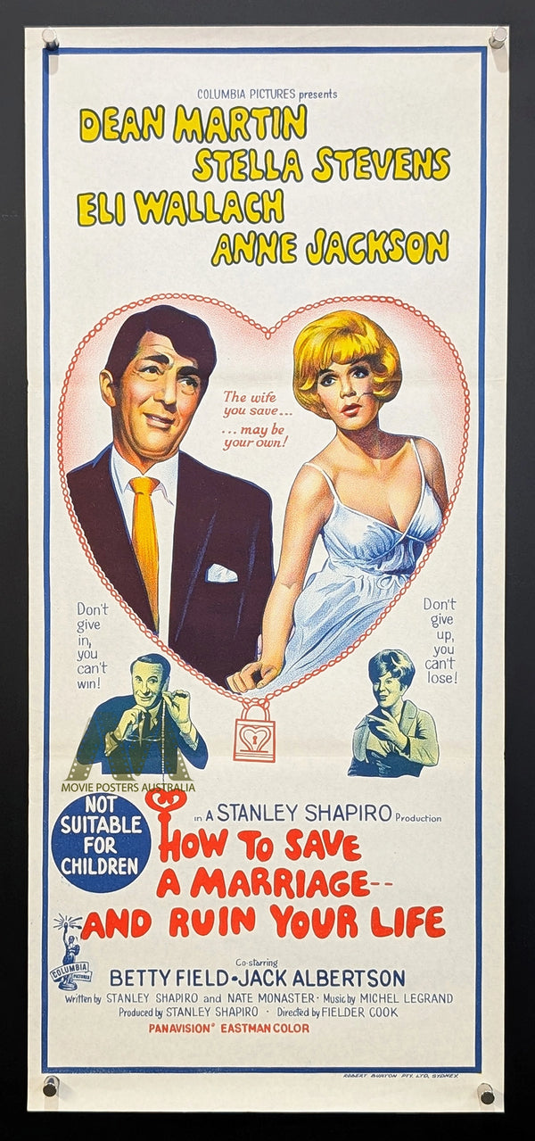 HOW TO SAVE A MARRIAGE AND RUIN YOUR LIFE (1968) Daybill, NM Cond, RARE - Movie Posters Australia