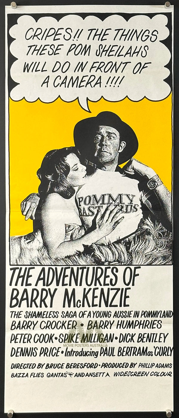 THE ADVENTURES OF BARRY MCKENZIE (1972) MOVIE POSTER, DAYBILL, AUSSIE