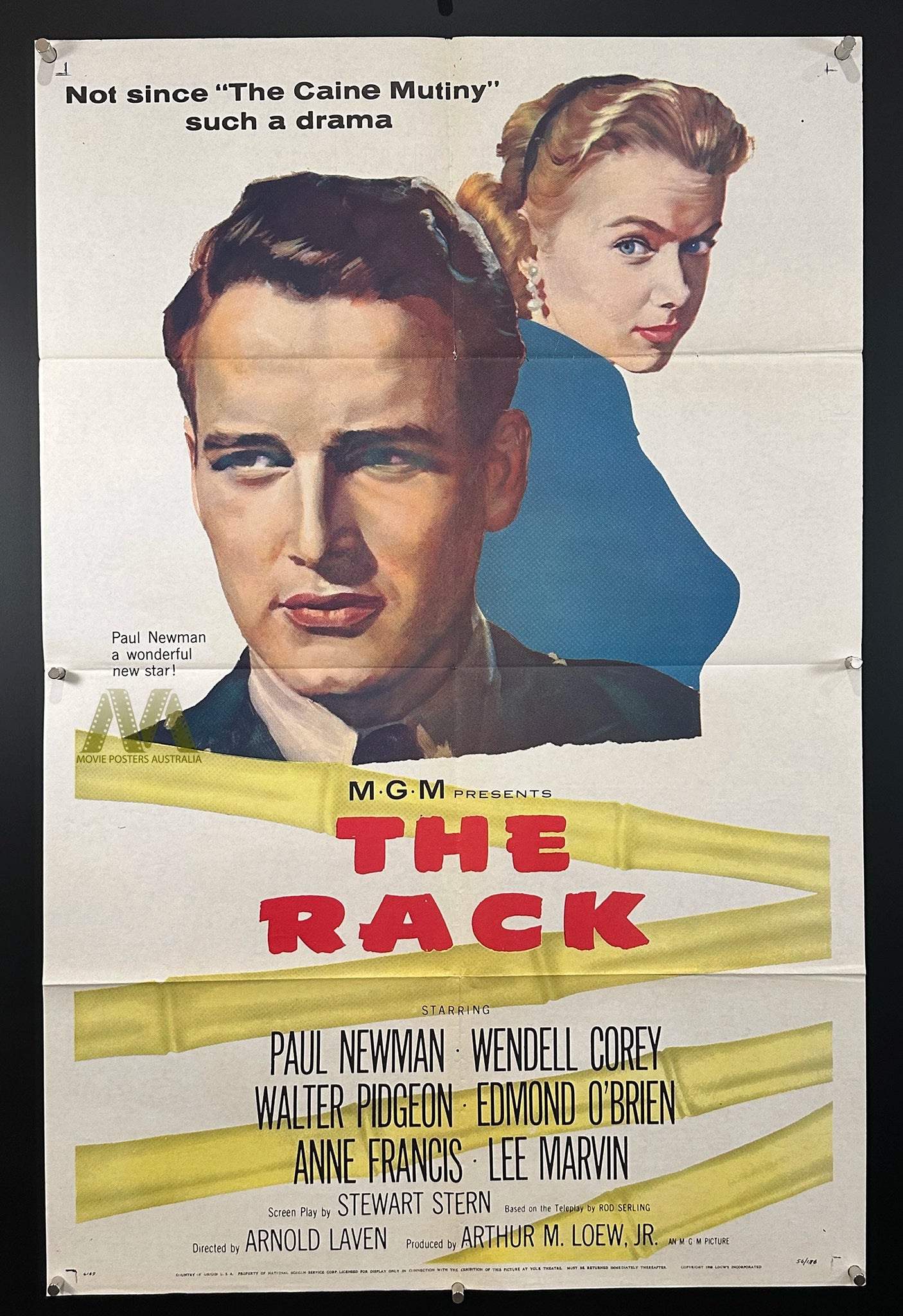 THE RACK (1956) NSS Printed, US One Sheet, Paul Newman – Movie Posters ...